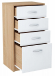 Komoda spintelė 45 cm WHITE-SONOMA 4 stalčiai