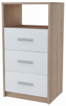 Komoda spintelė WHITE-SONOMA 40cm knygų spinta su stalčiais