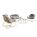 Lauko baldų komplektas RODOS CAFFE, Natural/Light Grey