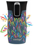 Termo puodelis &bdquo;Contigo West Loop Mini 300 ml &ndash; Floresy (Mėlynas Metalinis)