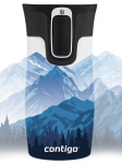 Termo puodelis Contigo West Loop Mini 300 ml &ndash; &bdquo;Kalnai dieną&ldquo; &ndash; Baltas metalikas
