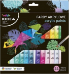 Kidea akriliniai dažai, 24 spalvos, 6 ml