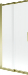 Stumdoma vonios sienelė Mexen Fox II, 85 x 150 cm, Gold/Transparent