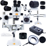 Mikroskopas Rosfix Jupiter Pro MSJP-T-SDMS1 &ndash; Trinokulinė galvutė, Didinimas 7x&ndash;45x, LED Ap&scaron;vietimo Komplektas