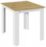 Kongo 80X80 Artisan White Valgomojo Stalas Svetainei