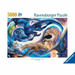 5000-piece puzzle: Dragon by day and night, Ages 14 and up, Dragons, 12000813, Ravensburger