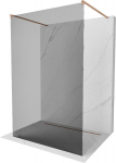 Walk-in du&scaron;o sienelė Mexen Kioto, Brushed copper, grafito stiklas, 100 x 200 cm