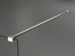 Walk-in du&scaron;o sienelė Mexen Kioto, Brushed nickel, juodas ra&scaron;tas, 150 x 200 cm