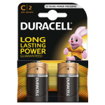 baterijos &scaron;arminės, mažos, c, 1,5 v, duracell, lizdinė plok&scaron;telė, 2 pakuotės, 42341