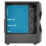Korpusas PC case - AEROCOOL - Volcan G v1 (Black) - Mid-tower - ATX format - Without power supply