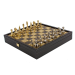 Manopoulos &bdquo;Classic Metal Staunton&ldquo; Metalinių &Scaron;achmatų Rinkinys Su 34cm Lenta