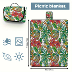 Pikniko kilimėlis su ananasais