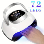 Gelinių nagų lemputė 320W, 72 LED, LCD ekranas