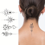 Kietos Lotus Tattoo Lipdukai Atsparūs Vandeniui Moterims Ir Vyrams.