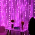 LED užuolaidų &scaron;viesos dekorui,  Rožinis