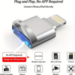 Micro SD kortelių skaitytuvas iPhone, Sidabrinis