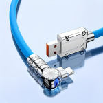 120W 6A USB-C greito įkrovimo kabelis telefonams., Mėlyna