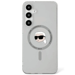 Karl Lagerfeld juodas MagSafe dėklas Button Karl Head&ldquo; Samsung Galaxy S25
