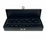 1/2" smūginių galvučių rinkinys 15el. (&scaron;e&scaron;iakampiai) (10-32 mm)