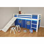 Vaikų Dvigulė Lova, Lofto Kabinos Lova, 208x110x97 cm, Balta