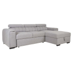 De&scaron;ininė kampinė sofa Home4You Odelia RC, pilka