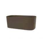Planter with water reserve - GARDEN ID Respect - Taupe 50 x 17 cm - 100% household waste - 100% recyclable - Structured surface.