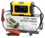 Automobilinis akumuliatoriaus įkroviklis 12V 6A su LCD ekranu