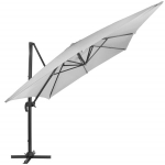 Sodo skėtis Springos GU0048, 500 cm, su uždangalu, kabantis, &scaron;viesiai pilkas