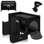 Kelioninis maniežas ir žaidimų aik&scaron;telė 2 in 1 Lionelo Stefi, Black Carbon