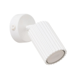 Sollux Lighting sieninis &scaron;viestuvas su jungikliu Karbon, baltas