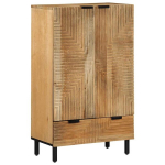 Highboard brown 60x33x100 cm masyvo medžio mango