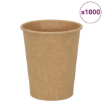 Popieriniai kavos puodeliai 1000 vnt 8oz 200ml ruda