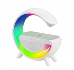 NexusTech BN2 LED i&scaron;manioji RGB stalinė lempa su belaidžiu įkrovikliu ir Bluetooth garsiakalbiu