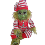 Kalėdų Kalėdų dovana Grinch latekso pliu&scaron;inė lėlė Reborn Baby Grinch įdaryti žaislas Kalėdų dovana