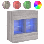 Sieninė Televizoriaus spintelė，TV spintelė，TV staliukas su LED lemputėmis, pilka, 58,5x30x60,5cm CFE101563