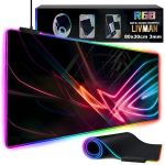 - RGB pelės kilimėlis LIVMAN MZ-RGB su dinaminiu RGB ap&scaron;vietimu pritaikomai aplinkai, 80x30cm, 3mm