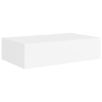 Sieninė lentyna，sieninis stovas su stalčiumi, balta, 40x23,5x10cm, MDF CFE725386
