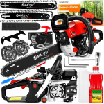 Benzininis grandininis pjūklas MalTec MasterCut5700W, 5,7 AG, 2 juostos (16" ir 18"), 2 grandinės, 250 ml alyva, lagaminas