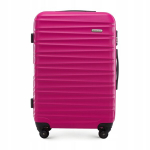 Vidutinio dydžio ABS lagaminas su rievėtu pavir&scaron;iumi