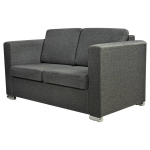 Dvivietė sofa，Poilsio sofa, audinys, tamsiai pilka CFE81589