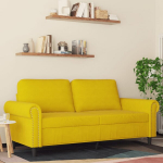 Dvivietė sofa，Poilsio sofa, geltonos spalvos, 140cm, aksomas CFE57834