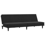 Dvivietė sofa-lova，Poilsio sofa, juodos spalvos, aksomas CFE97374