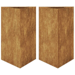 Sodo loveliai 2vnt.，Gėlių dėžė，Gėlių vazonas 50x43x75cm oro sąlygoms atsparus trikampiai CFE22952