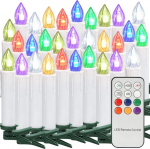 TechKen RGB-30 kalėdinių eglutės žvakučių 30 LED