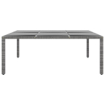 Sodo stalas，Lauko stalas, pilkas, 200x150x75cm, stiklas/poliratanas CFE599577