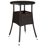 Sodo stalas，Lauko stalas, rudas, 60x75cm, grūdintas stiklas/poliratanas CFE156631