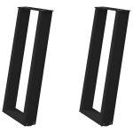 konsolinės stalo kojos U formos 2 vnt Juoda 38x(72-73) cm CFE584814