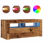 Televizoriaus spintelė，TV spintelė，TV staliukas su LED, medienos, 90x35x40cm, mediena CFE279206