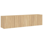 Prie sienos montuojamos TV spintelė，TV staliukass, 2vnt., ąžuolo, 80x30x41cm CFE119114