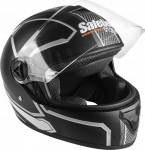 Motociklo, keturačio, kartingo juodas pilno veido &scaron;almas S 55-56cm, 55-56 cm